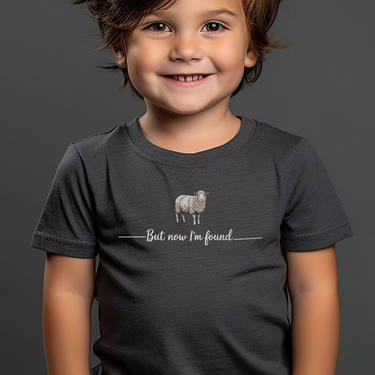 But Now Im Found Sheep Toddler T Shirt - Dark Heather Grey